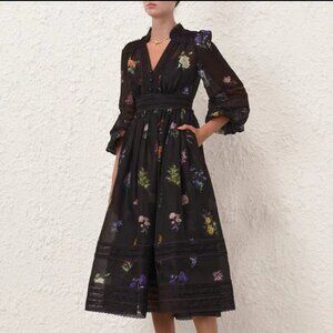 Zimmermann Black Floral Dress – Size 1